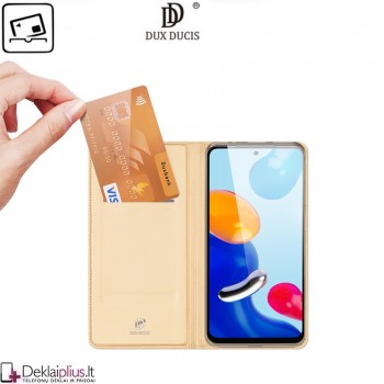 Dux Ducis dirbtinės odos viršelis - auksinės spalvos (Xiaomi Redmi Note 11/Note 11S/Note 12S/Poco M4 Pro) Dux Ducis dirbtinės odos viršelis - auksinės spalvos (Xiaomi Redmi Note 11/Note 11S/Note 12S/Poco M4 Pro)